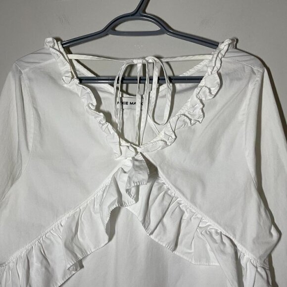 Pixie Market Ruffle Lace White Blouse - Picture 7 of 8